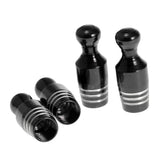 Maxbell 4X Car Bicycle Wheel Tire Air Valve Stems Cap Dust Cover Bowling Type Black