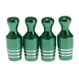 Max 4X Car Bicycle Wheel Tire Air Valve Stems Cap Dust Cover Bowling Type Green - Aladdin Shoppers