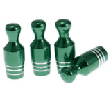 Max 4X Car Bicycle Wheel Tire Air Valve Stems Cap Dust Cover Bowling Type Green - Aladdin Shoppers