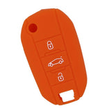 Max Silicone Cover Fit for AUDI Folding Remote Key Fob Case Shell Orange