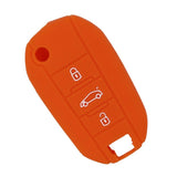 Max Silicone Cover Fit for AUDI Folding Remote Key Fob Case Shell Orange
