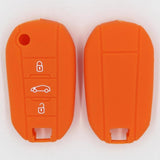 Max Silicone Cover Fit for AUDI Folding Remote Key Fob Case Shell Orange