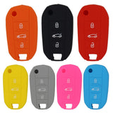 Max Silicone Cover Fit for AUDI Folding Remote Key Fob Case Shell Orange
