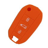 Max Silicone Cover Fit for AUDI Folding Remote Key Fob Case Shell Orange