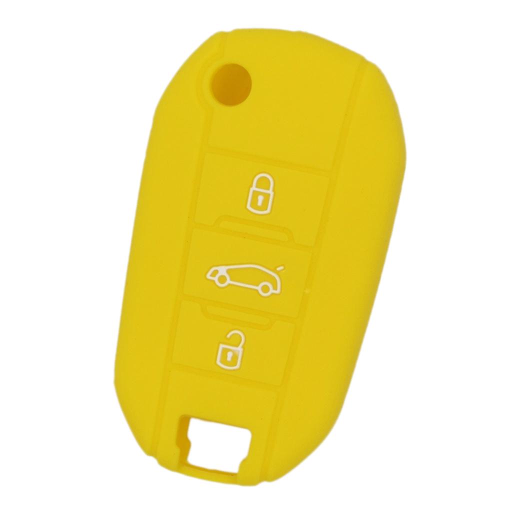 Max Silicone Cover Fit for AUDI Folding Remote Key Fob Case Shell Yellow