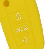 Max Silicone Cover Fit for AUDI Folding Remote Key Fob Case Shell Yellow