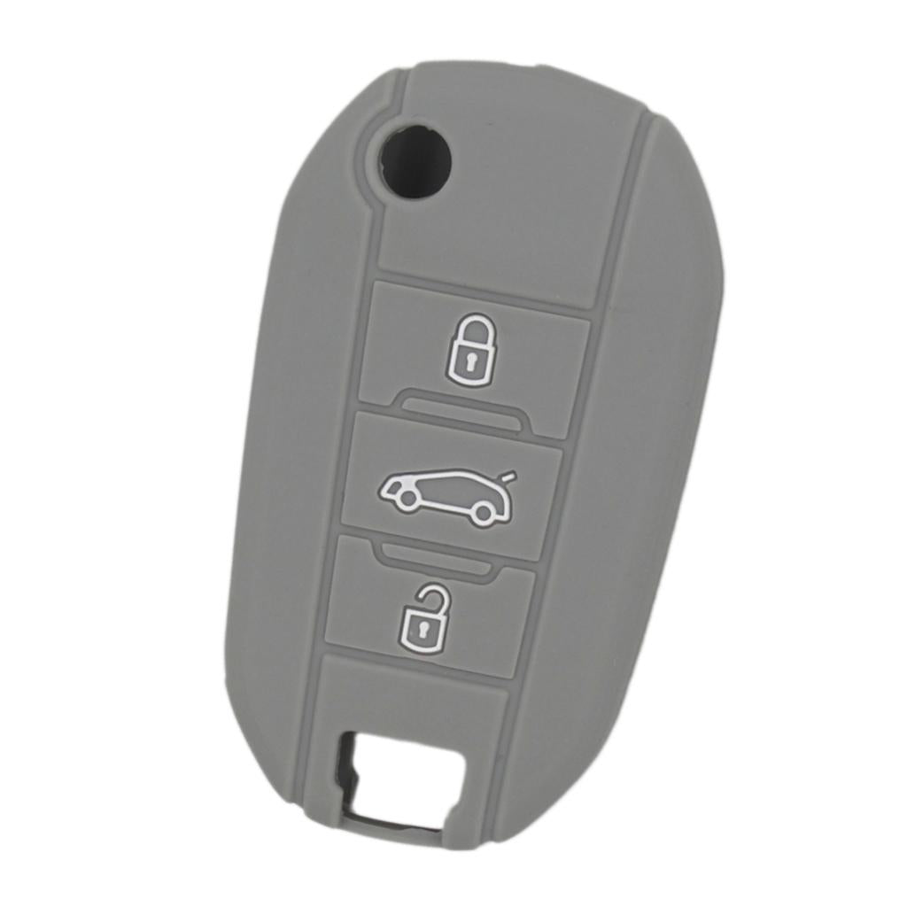 Max Silicone Cover Fit for AUDI Folding Remote Key Fob Case Shell Gray