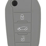 Max Silicone Cover Fit for AUDI Folding Remote Key Fob Case Shell Gray