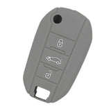 Max Silicone Cover Fit for AUDI Folding Remote Key Fob Case Shell Gray