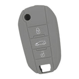 Max Silicone Cover Fit for AUDI Folding Remote Key Fob Case Shell Gray
