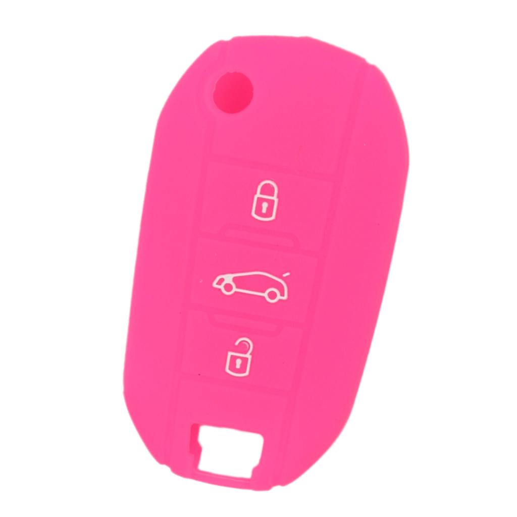 Max Silicone Cover Fit for AUDI Folding Remote Key Fob Case Shell Rose Red