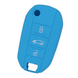 Max Silicone Cover Fit for AUDI Folding Remote Key Fob Case Shell Light Blue
