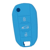 Max Silicone Cover Fit for AUDI Folding Remote Key Fob Case Shell Light Blue