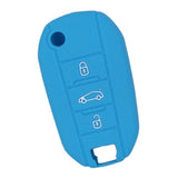 Max Silicone Cover Fit for AUDI Folding Remote Key Fob Case Shell Light Blue