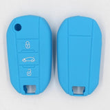 Max Silicone Cover Fit for AUDI Folding Remote Key Fob Case Shell Light Blue