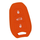 Max Silicone Car Key Cover Fit for AUDI Smart Remote Key Fob Case Shell Orange