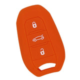 Max Silicone Car Key Cover Fit for AUDI Smart Remote Key Fob Case Shell Orange