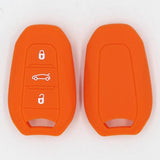 Max Silicone Car Key Cover Fit for AUDI Smart Remote Key Fob Case Shell Orange