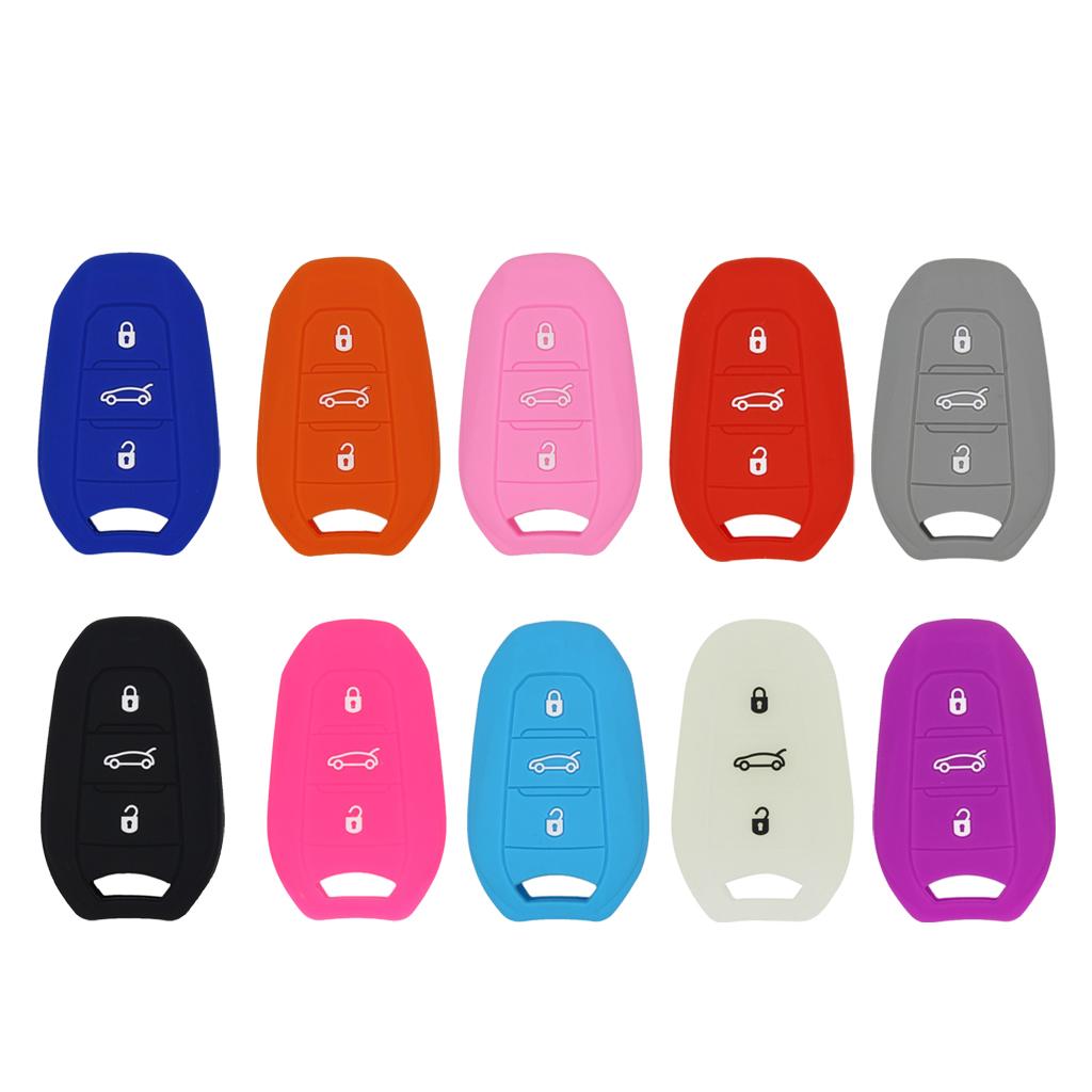 Max Silicone Car Key Cover Fit for AUDI Smart Remote Key Fob Case Shell Orange
