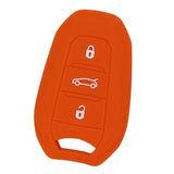 Max Silicone Car Key Cover Fit for AUDI Smart Remote Key Fob Case Shell Orange