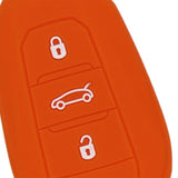 Max Silicone Car Key Cover Fit for AUDI Smart Remote Key Fob Case Shell Orange