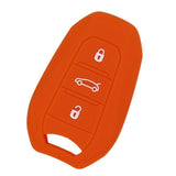 Max Silicone Car Key Cover Fit for AUDI Smart Remote Key Fob Case Shell Orange