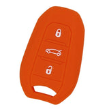 Max Silicone Car Key Cover Fit for AUDI Smart Remote Key Fob Case Shell Orange