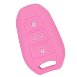 Max Silicone Car Key Cover Fit for AUDI Smart Remote Key Fob Case Shell Pink