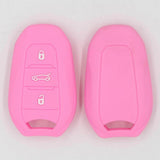 Max Silicone Car Key Cover Fit for AUDI Smart Remote Key Fob Case Shell Pink