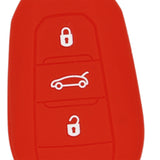 Max Silicone Car Key Cover Fit for AUDI Smart Remote Key Fob Case Shell Red