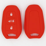 Max Silicone Car Key Cover Fit for AUDI Smart Remote Key Fob Case Shell Red