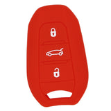 Max Silicone Car Key Cover Fit for AUDI Smart Remote Key Fob Case Shell Red