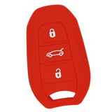 Max Silicone Car Key Cover Fit for AUDI Smart Remote Key Fob Case Shell Red