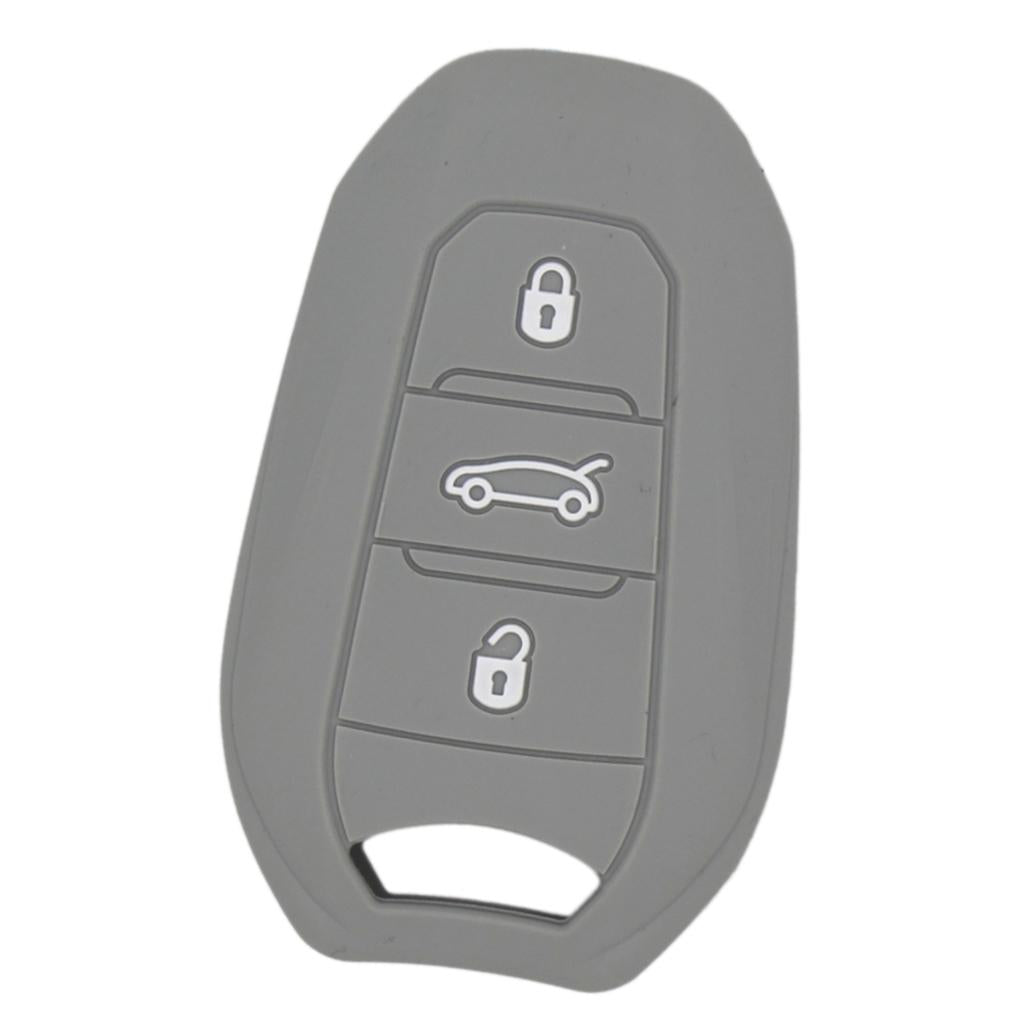 Max Silicone Car Key Cover Fit for AUDI Smart Remote Key Fob Case Shell Gray