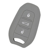Max Silicone Car Key Cover Fit for AUDI Smart Remote Key Fob Case Shell Gray
