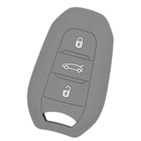 Max Silicone Car Key Cover Fit for AUDI Smart Remote Key Fob Case Shell Gray