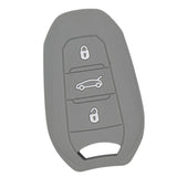 Max Silicone Car Key Cover Fit for AUDI Smart Remote Key Fob Case Shell Gray