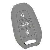Max Silicone Car Key Cover Fit for AUDI Smart Remote Key Fob Case Shell Gray