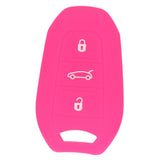 Max Silicone Car Key Cover For AUDI Smart Remote Key Fob Case Shell Rose Red