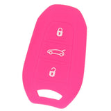 Max Silicone Car Key Cover For AUDI Smart Remote Key Fob Case Shell Rose Red