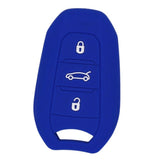 Max Silicone Car Key Cover For AUDI Smart Remote Key Fob Case Shell Dark Blue