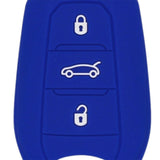 Max Silicone Car Key Cover For AUDI Smart Remote Key Fob Case Shell Dark Blue