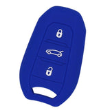 Max Silicone Car Key Cover For AUDI Smart Remote Key Fob Case Shell Dark Blue