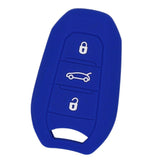 Max Silicone Car Key Cover For AUDI Smart Remote Key Fob Case Shell Dark Blue