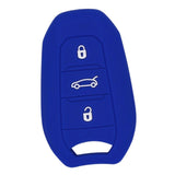 Max Silicone Car Key Cover For AUDI Smart Remote Key Fob Case Shell Dark Blue