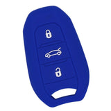 Max Silicone Car Key Cover For AUDI Smart Remote Key Fob Case Shell Dark Blue