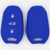Max Silicone Car Key Cover For AUDI Smart Remote Key Fob Case Shell Dark Blue