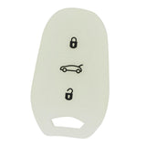 Max Silicone Car Key Cover For AUDI Smart Remote Key Fob Case Shell Light White