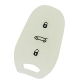 Max Silicone Car Key Cover For AUDI Smart Remote Key Fob Case Shell Light White