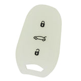 Max Silicone Car Key Cover For AUDI Smart Remote Key Fob Case Shell Light White